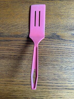 Vintage Nylon Rust Orange Colored Slotted Spatula